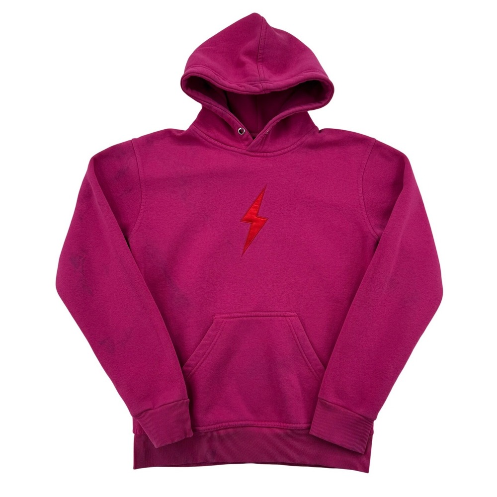 Bruce Bolt Hoodie Kids YXL Pink Good Lightning Bolt Pullover Sweatshirt